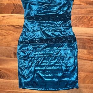 Blue mini dress